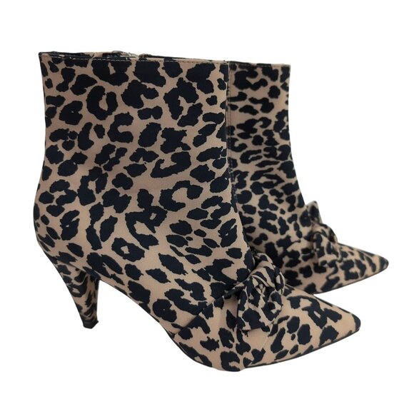 Isaac Mizrahi Ankle Boots Womens 8 Leopard Print Mob Wife Glam Rock Edgy Chic - Picture 7 of 9